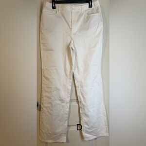 Vintage Talbots Women's White stretch straight pants sz 12 tropical cruise